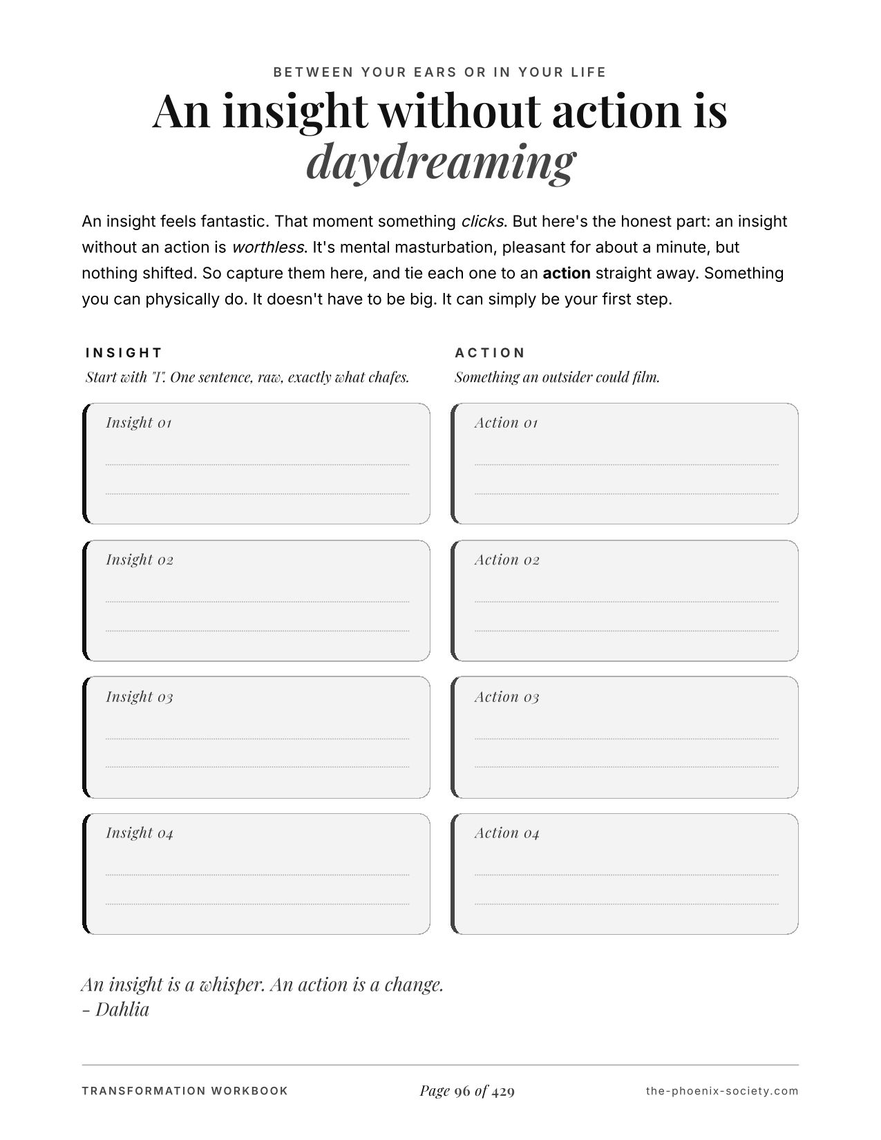 Secret Desires by Dahlia Midnight — transformation edition workbook, page 98