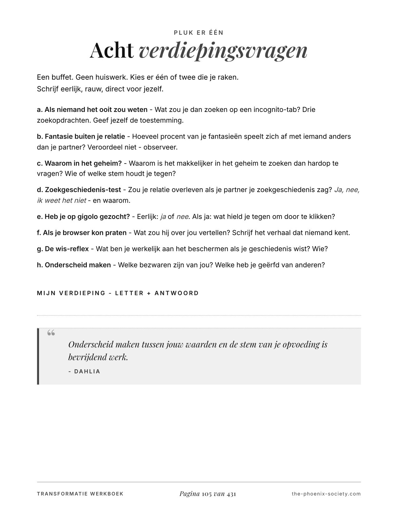 Verborgen Verlangens van Dahlia Midnight — transformatie-editie werkboek, pagina 107